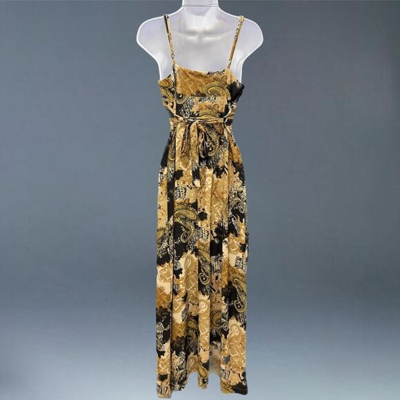 y2k baroque paisley slinky fairycore boho maxi dress - Picture 5 of 7